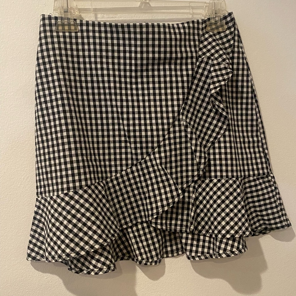 NWT‎ Forever 21 Gingham Ruffle Mini Skirt